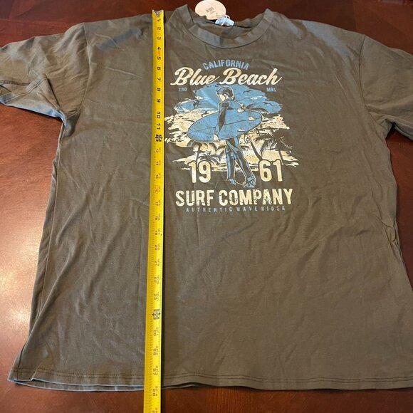 12PM Graphic T-Shirt L/G California Blue Beach Surf Company 1961 - Picture 6 of 7